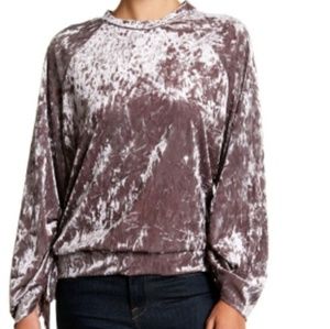 RO&DE Crushed Velvet Lilac Blouse Top